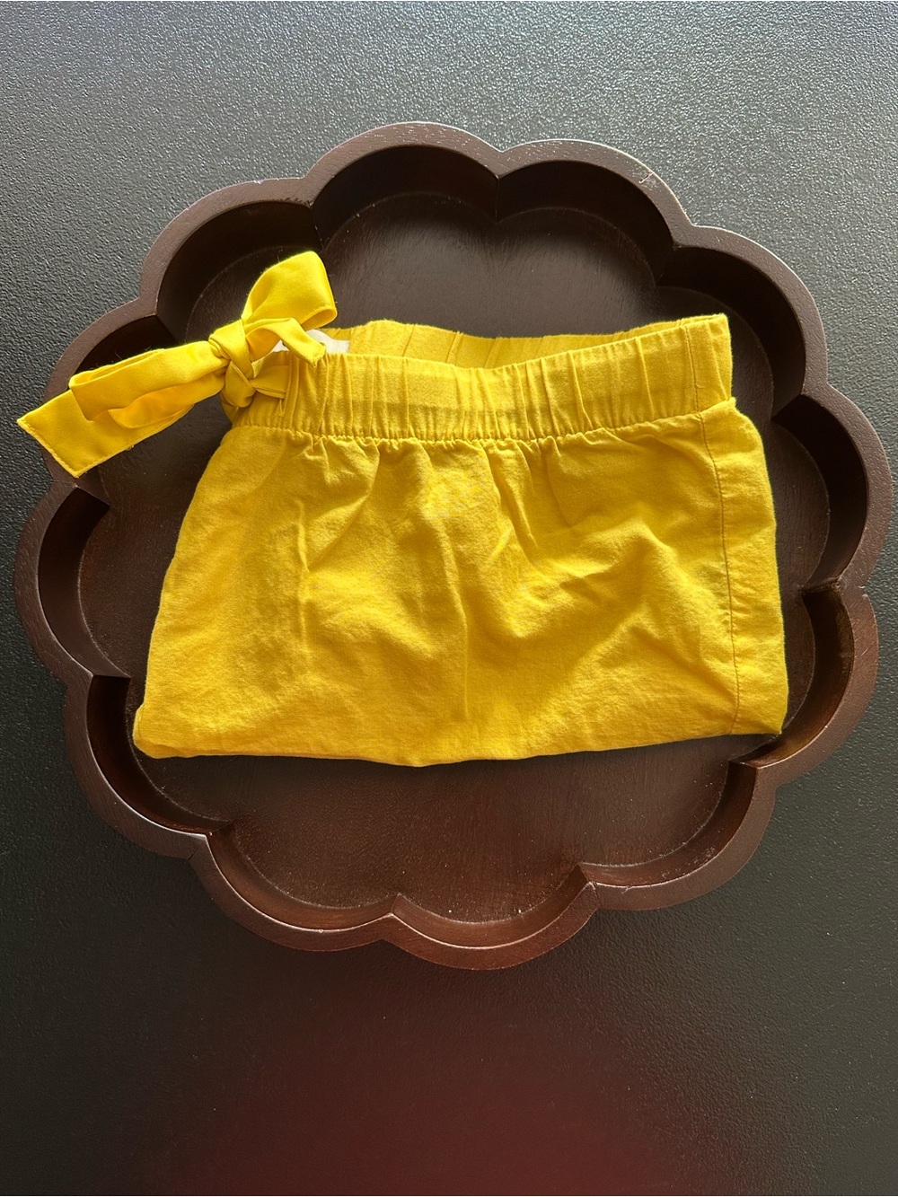 Women’s Old Navy Yellow Sleep Shorts with Embroidered Hemline Size M